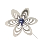 Preview: A3011 - steel4you SKARAT Gartenstecker Deko Blume mit Echtglas-Perle (Farbe: dunkelblau)